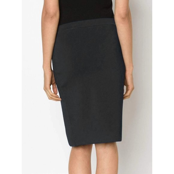 Alexander Wang High Waisted Zip Slit Split Stretch Pencil Knee Length Skirt - Picture 4 of 5